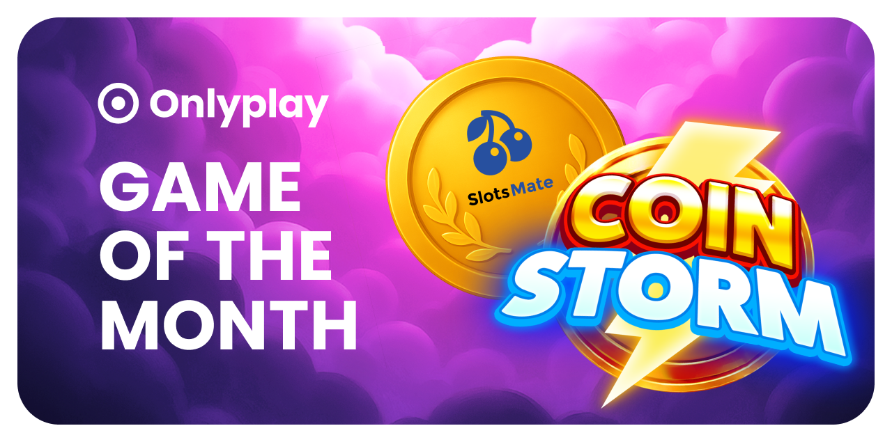 Coin Storm named Game of the Month for January 2026 by SlotsMate — header image