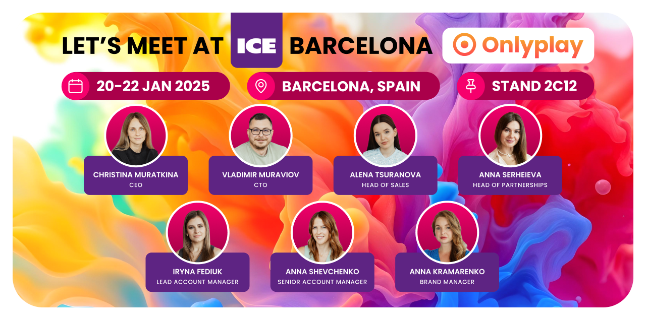 Join the Onlyplay team at ICE Barcelona 2025! — header image