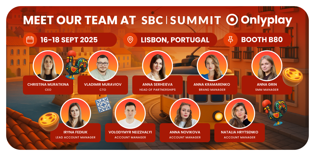 Onlyplay at SBC Summit 2025 – meet us in Lisbon! — header image