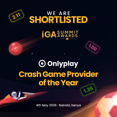 Onlyplay shortlisted for Crash Game Provider of the Year at iGaming Afrika Summit Awards 2026 — preview image