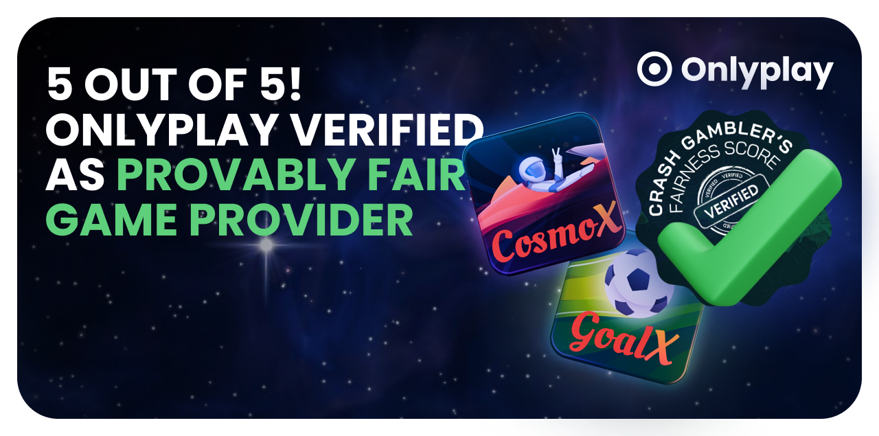 Onlyplay verified as Provably Fair Game Provider — header image