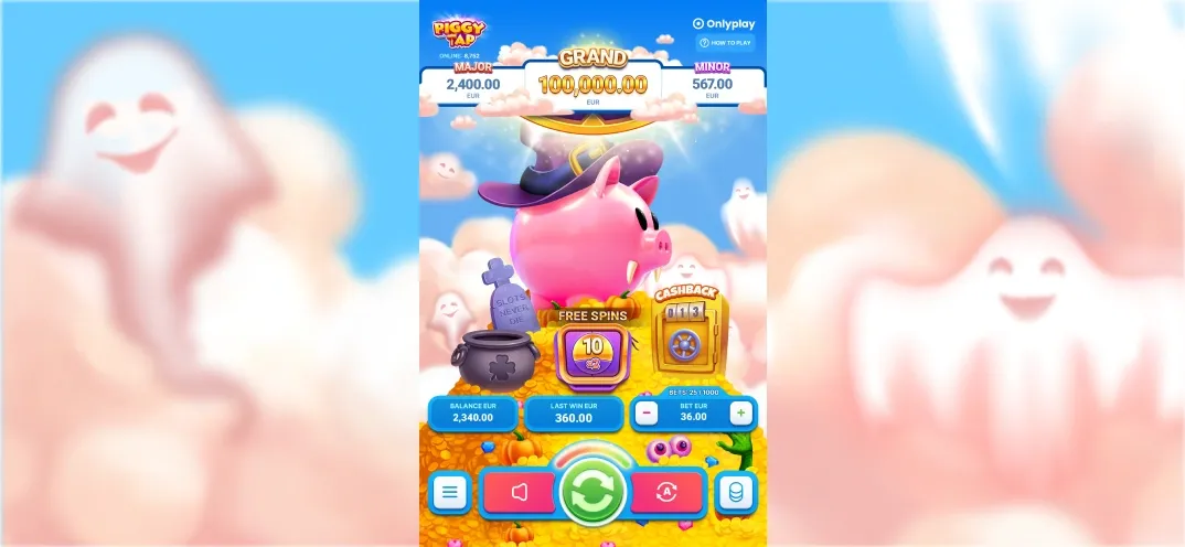 Piggy Tap Halloween gameplay screenshot 1