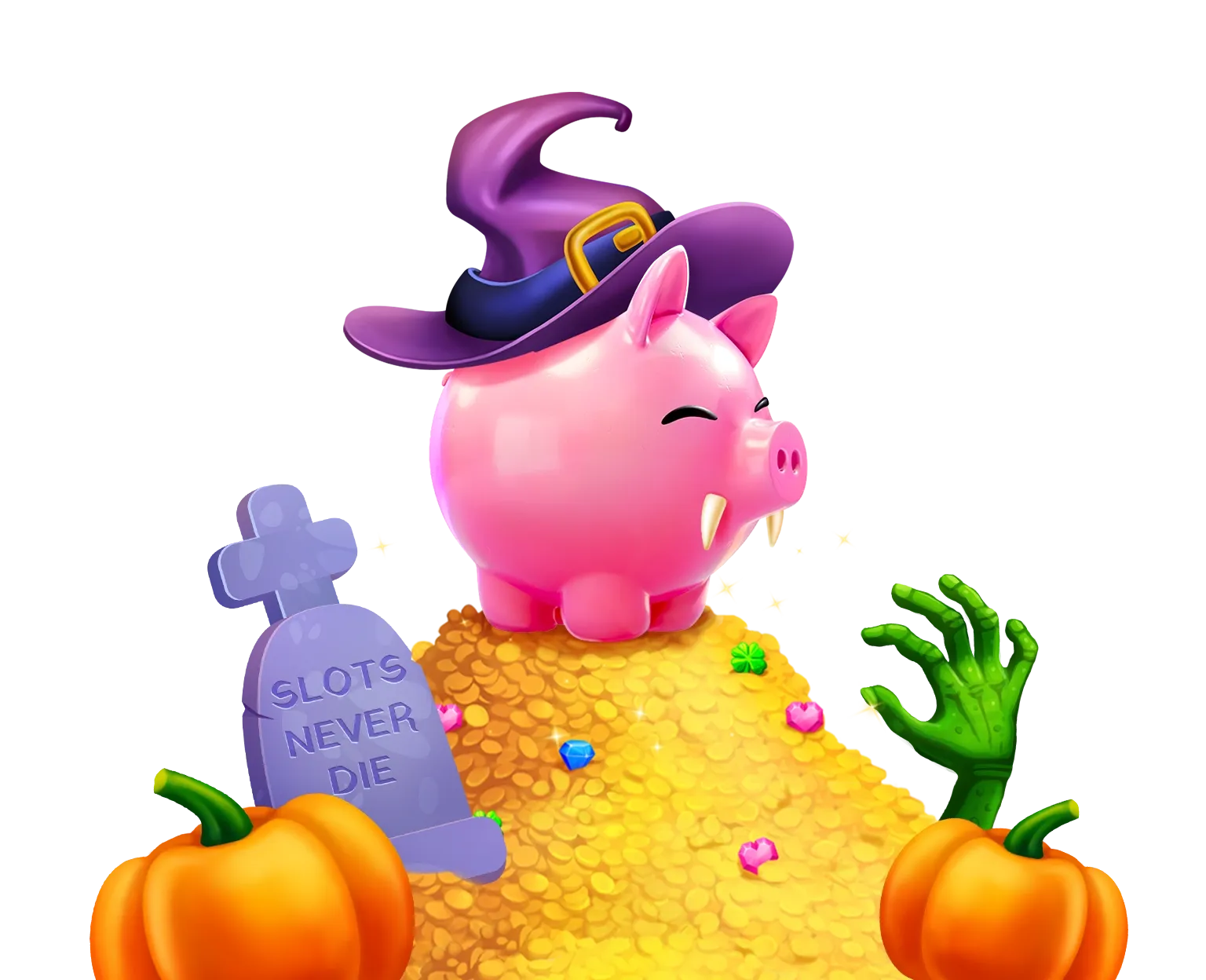 Piggy Tap halloween tablet action banner character